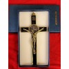 SAINT BENEDICT BLACK Enamel metal Golden Color Wall Cross Saint