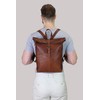Gusti Valja Leather Backpack for Men and Women, Laptop Bag,
