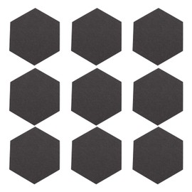 VALICLUD 12pcs Hexagon Felt Board Tiles Felt Pin Board Notice Memo Bulletin Boards Photo Message Display Board for Home Office Classroom Wall Decor Black