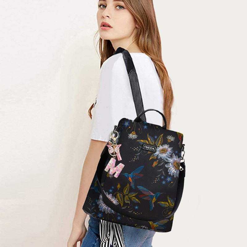 Fmeida Initial Letter Keychains for Women – Pink Key Ring