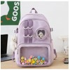 TomnuK Kawaii Backpack with Kawaii Bear Pandent (Purple)