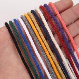 MAOQIAN Black Macrame Cord 3mm x 109Yards,Colored Cotton Rope Colorful Cotton Cord Soft Craft Cord Twine for Wall Hanging Plant Hangers Crafts Decorative Projects