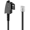 deleyCON 3 m Telephone Cable, TAE-F Plug to RJ11 Plug,