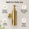250ML Soap Dispenser for Bathroom - Wall-Mounted Brushed Stainless Steel