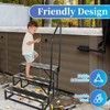 3-Steps RV Stairs with Handrail,Hot Tub Steps with Handrail 300LBS