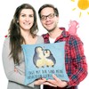 Mr. & Mrs. Panda Hugging Penguin Cushion - Gift, Wedding