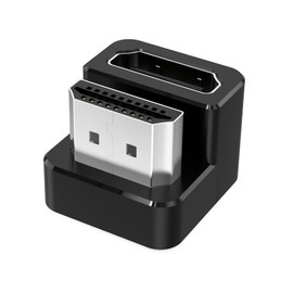 AGVEE 3 Pack (Long Side Inward) 180 Degree Angled HDMI Male to HDMI Female Adapter, U-Shaped 8K@60HZ Converter Coupler Connector Extender for Portable Display Monitor Accessories, Black