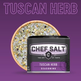 CHEF SALT Sampler Set of 3 Shaker Jars: Tuscan Herb 2.5oz, Tunisian Fire 3oz, Bamboo Curry 2.6oz - Variety Pack of Salts