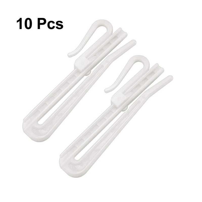 sourcing map Curtain Hooks Plastic Adjustable Depth Pinch Pleat Locking