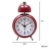 Fujiboeki 99088 Table Clock, Red, Width 3.9 inches (9.8 cm),