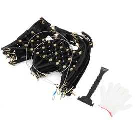 ECCPP Set of 2 Snow Tire Chains,for Tire Width 215 225 235(15"16"17"18"19"20") Cars Pickups SUVs Universal Emergency Tire Traction Chain Adjustable Portable Anti-Skid Thickening Snow Chain