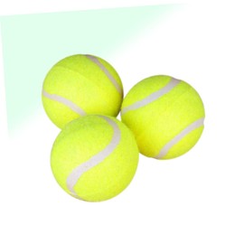 CORHAD 3pcs Tennis Balls High Elasticity Training Balls Natural Rubber for Machine