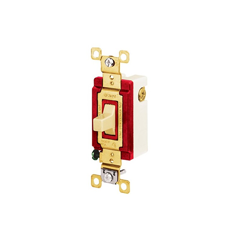 Bryant Electric 4921I Toggle Switch, Single-Pole, Double-Throw, 3-Position, 2-Circuit, Momentary