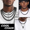 Chains Cuban Link Necklace Goth Gothic Cuban Link Curb Mens