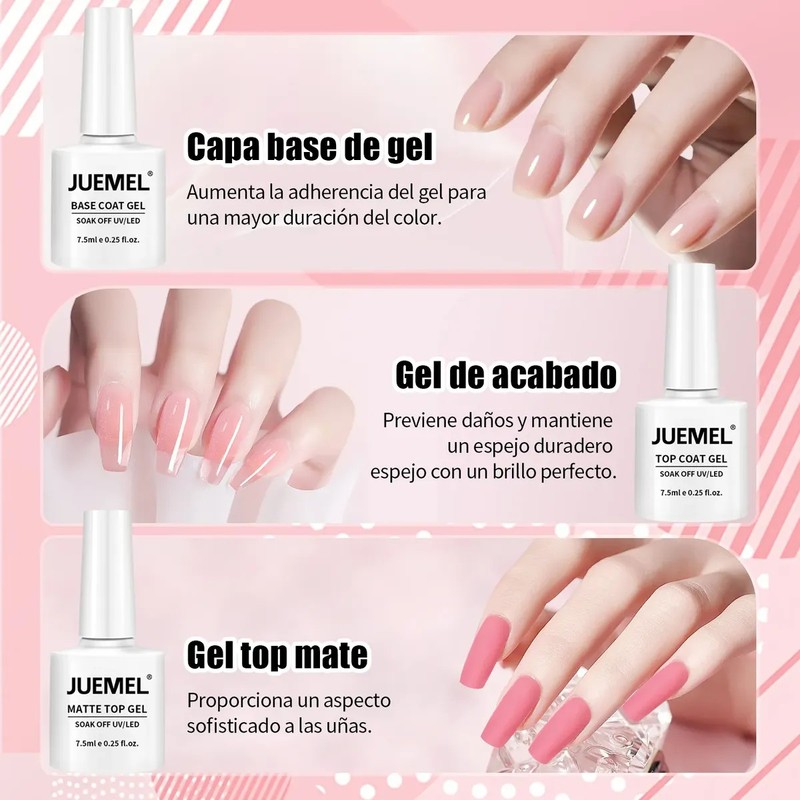 24 Geles Esmalte Para Uñas Gama De Uv Semipermanente Juemel