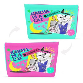 Cat Gifts for Cat Lovers Cute Cat Makeup Bag Inspired Music Lover Gifts Fan Singer Merch Retirement Gifts for Women Cat Mom Cat Lady Coworker Teacher Birthday Mothers Day Christmas Cosmetic Bag