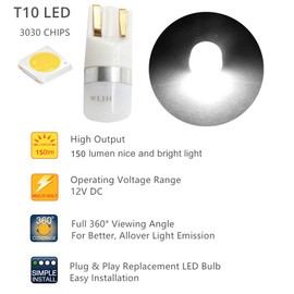 WLJH White Instrument Panel Dash Cluster Gauge Indicator Led Light Kit Fits 1992-2000 Honda Civic EG EX EK EJ SRS DX LX SI HX Civic Del Sol, Pack Of 23