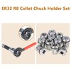 kimllier ER32 R8 Collet Chuck Holder Set with 11Pcs ER32