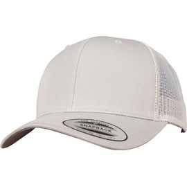 Flexfit Snapback Unisex Baseball-Mütze | Trucker Kappe Mesh Basecap, Silber (silver), Gr. One size