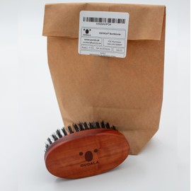 QUOALA® Beard Brush for Real Men - Made from FSC Certified Pear Wood with Real Boar Bristles, Made in Germany