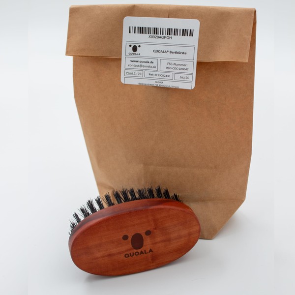 QUOALA® Beard Brush for Real Men - Made from FSC
