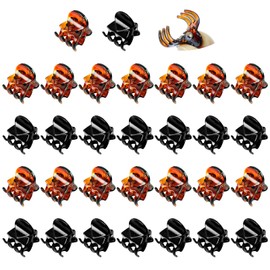 Qufiiry Qufiiry 30PCS Mini Hair Clips, Small Hair Clips, Mini Claw Hair Clips, Small Hair Clips for women with Storage bags, Non-slip Hair Catch for Women Girl's Hair Black and Brown
