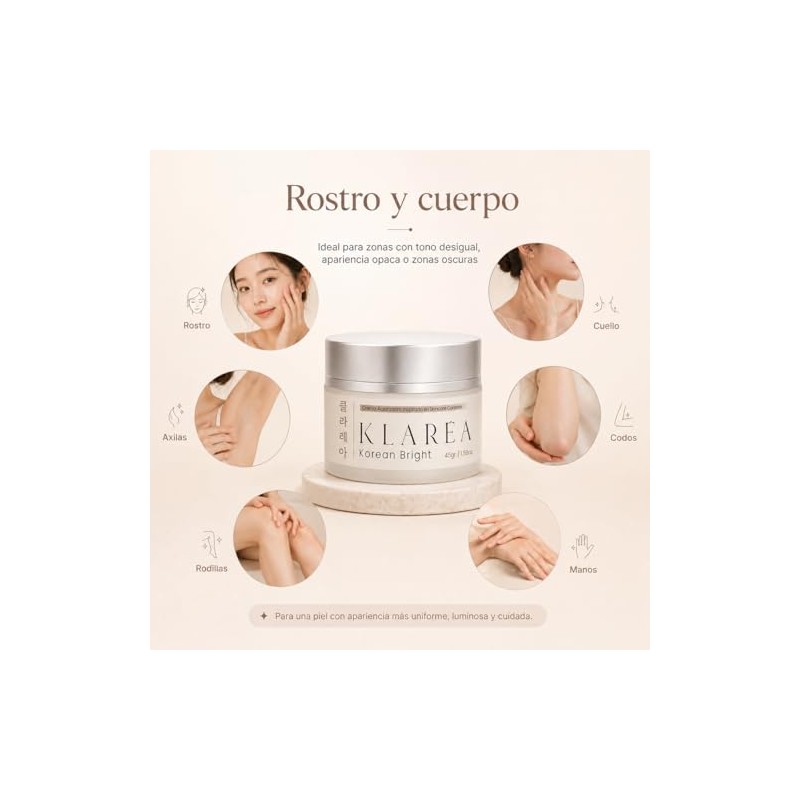 KLARÉA Korean Bright 45g - Crema Coreana K-Beauty Aclaradora e
