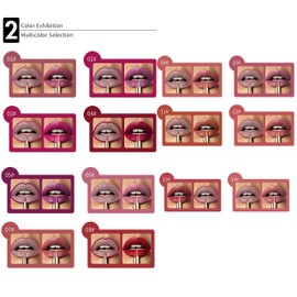 2 in 1 Double Ended Matte Waterproof Non-fade Non-sticky Lipstick (13#)