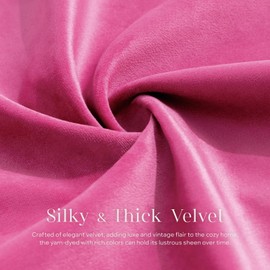 Phantoscope Pack of 2 Velvet Decorative Throw Pillow Covers Soft Solid Square Cushion Case for Couch Pink 20 x 20 inches 50 x 50 cm
