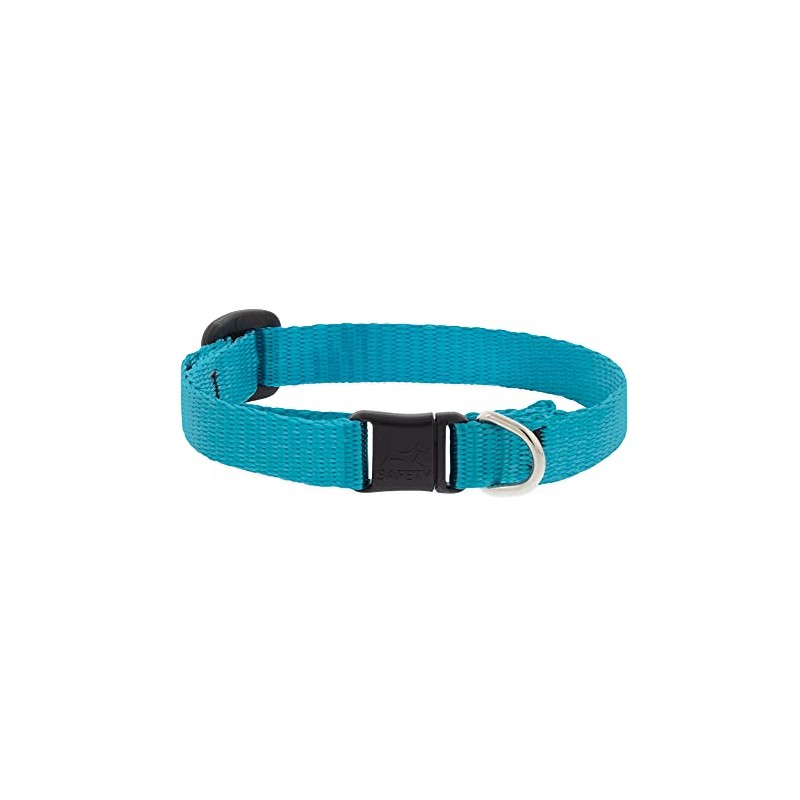 Lupine Breakaway Cat Collar 1/2" Wide Aqua adjusts 8-12"