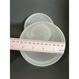 32oz Heavy Duty Round Plastic Food Takeout Containers with Lids 24 sets