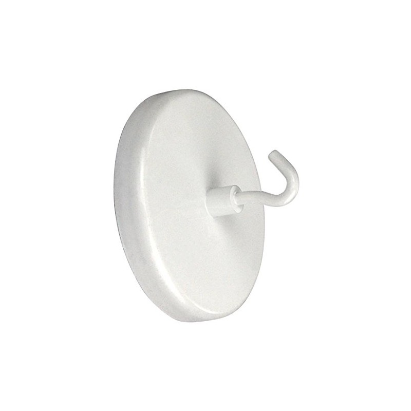 Magnetic Hooks White Lacquered/24 kg Diameter 63 mm Magnetic Hook