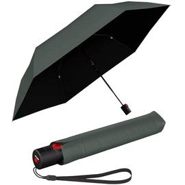 Knirps Ultra U.200 Medium Duomatic Pocket Umbrella - Automatic Open/Close - Storm Resistant - Windproof, Forest with UV and heat protection