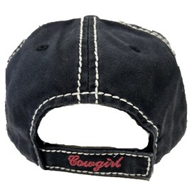 Cowgirl Women's Vintage Baseball Hat, Black