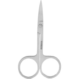 Tijeras para Cejas de Punta Fina, Tijeras de Belleza de Boca Curva de Acero Inoxidable para Pestañas Postizas, Ligeras y Portátiles