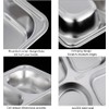 AIYoo Large 13 inches Stainless Steel Rectangular Divided Plates,5 Sections