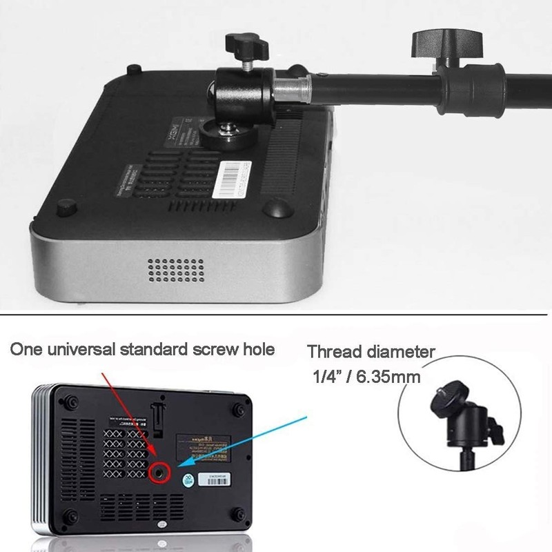 Projector Floor Stand, Folding Portable Tripod Mount - Adjustable Height