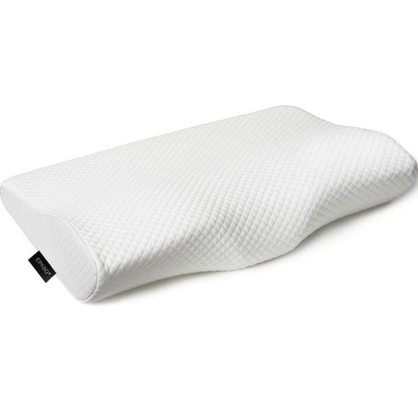 EPABO Contour Memory Foam Pillow Orthopedic Sleeping Pillows, Ergonomic Cervical Pillow for Neck Pain - for Side Sleepers, Back and Stomach Sleepers, Free Pillowcase Included ( Soft & Queen Size)