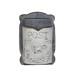The Nifty Nook I Vintage Style Post Box I Nostalgic Charm Home Decor I Farmhouse Design I 15.9" Height x 11" Wide (white)