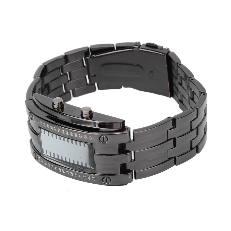LED Watch Unique Binary Time Mode Display Convex Arc Structure