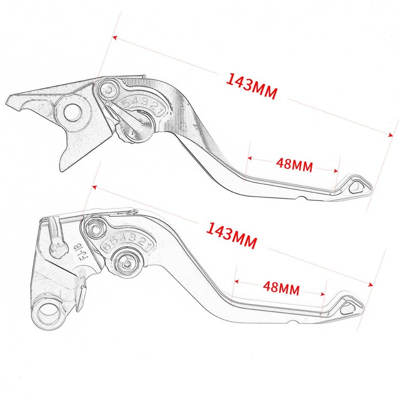 Modeer for CBR600RR 2003-2006 CBR954RR 2002-2003 Motorcycle Aluminum Shorty Brake