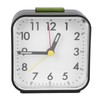Small Clock Black Alarm Silent Minimalistic Design Snooze with Backlight