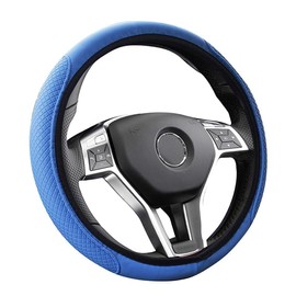 Flaconi 15 Inch Car Steering Wheel Cover, Non-Slip Breathable Steering Wheel Cover, Steering Wheel Protection, Suitable for Most Cars, Trucks (Blue)