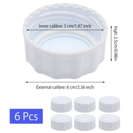 ZMDMAH Pack of 6 Baby Bottle Caps, Travel Bottle Caps for Avent, Bottle Caps, Replacement Baby Bottles Lids Compatible with Wide Mouth Bottles, Lid for Baby Bottles, White