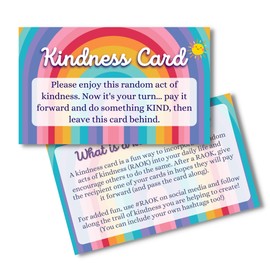 Random Acts of Crochet Kindness Gifts Tags | 50 pk 2 x 3.5” Cards to Give Away Colorful Pay it Forward Crochet Patterns Animals Rainbow RAOCK