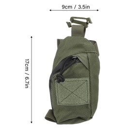 Small Molle Pouches Backpack Strap Pouch Clip On Pouch Backpack Shoulder Starps Zipper Pocket Bag Gear Gadget Organiser Bag for Hikers OD Outdoor Hunting Camping Hiking Trekking Green