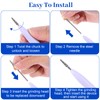 TIESOME 2Pcs 3/32" Nail Drill Bits Set, Professional Tungsten Nail