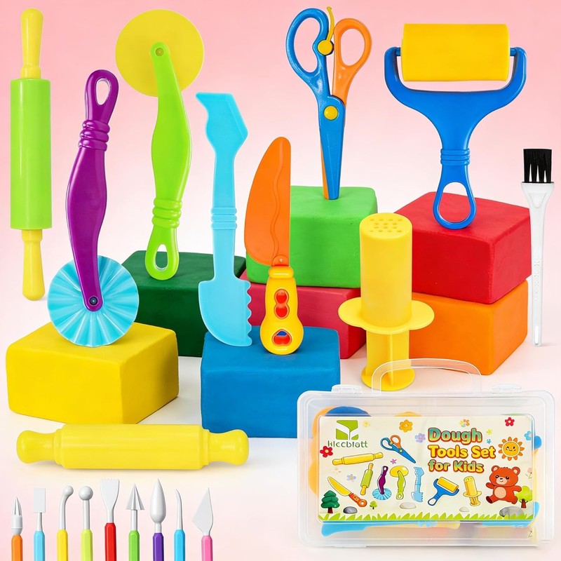 Kleeblatt Dough Tools Set for Kids - 37 Pcs Playdough