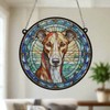 Image Industry Greyhound Stained Glass Effect Suncatcher - Garden Gift