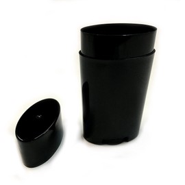 (6) Empty Plastic Deodorant Containers - Classic Style, Top-Fill, Twist Up, DIY Deodorant (Black)